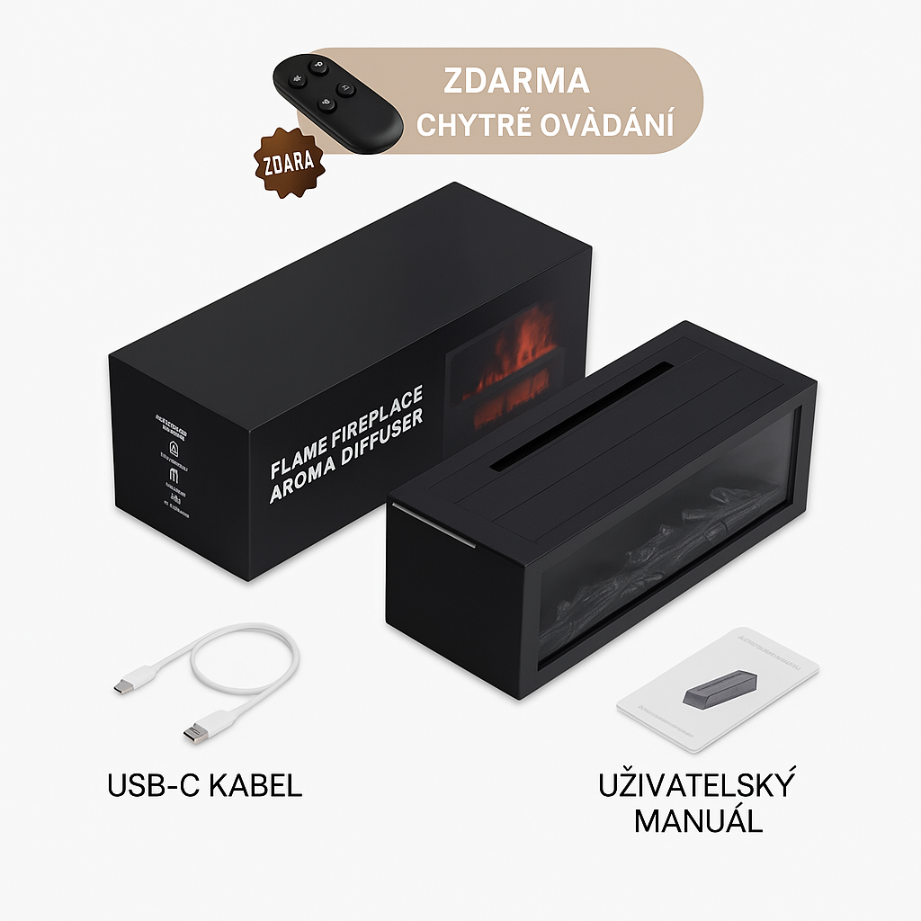 Firehome™ – Difuzér s útulným efektem plamene